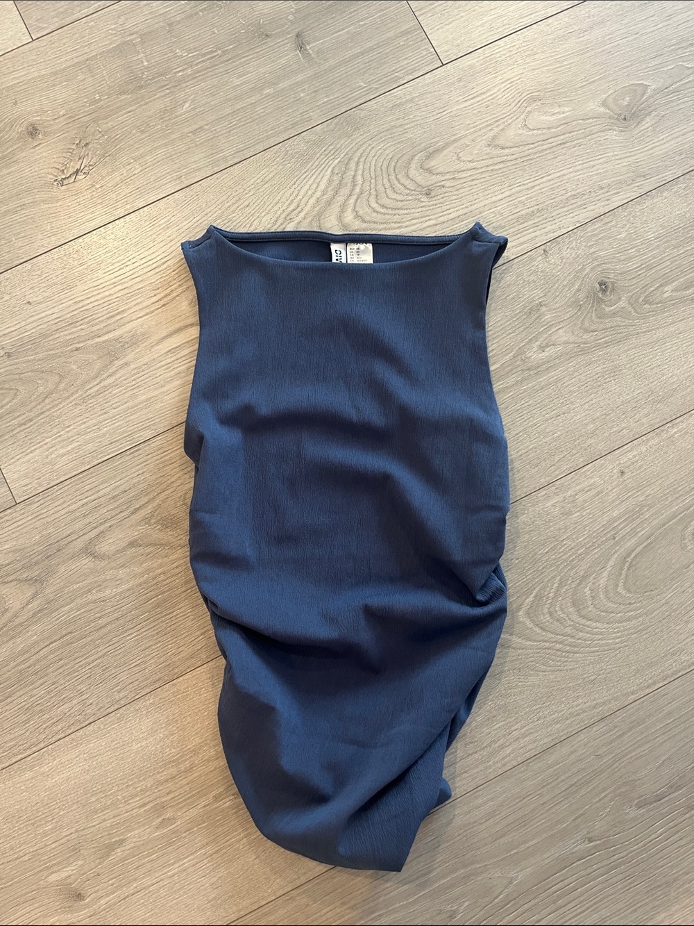 Sleeveless Navy Bodycon top - Unbranded